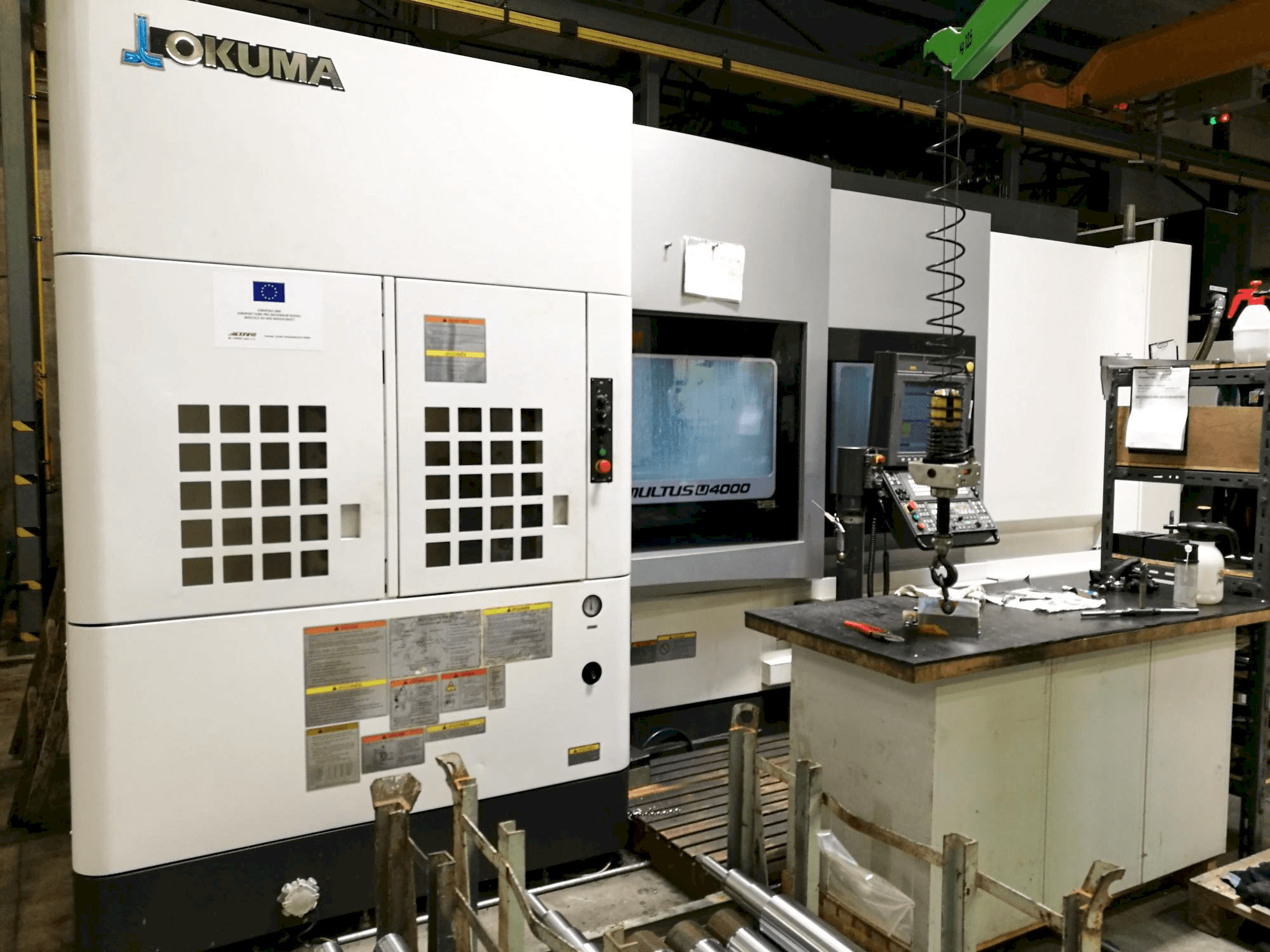 Front view of Okuma Multus U4000 1SC-2000 machine