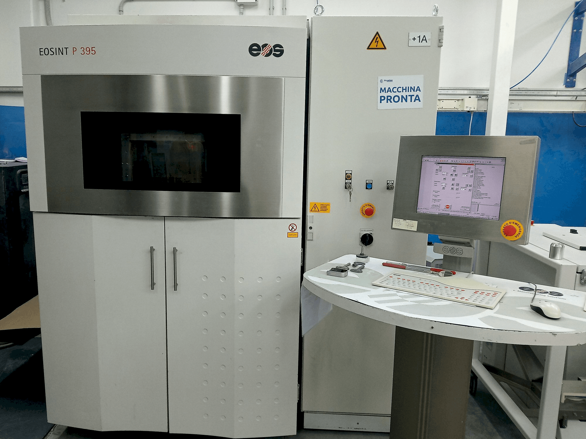 Front view of EOS Eosint P395 machine