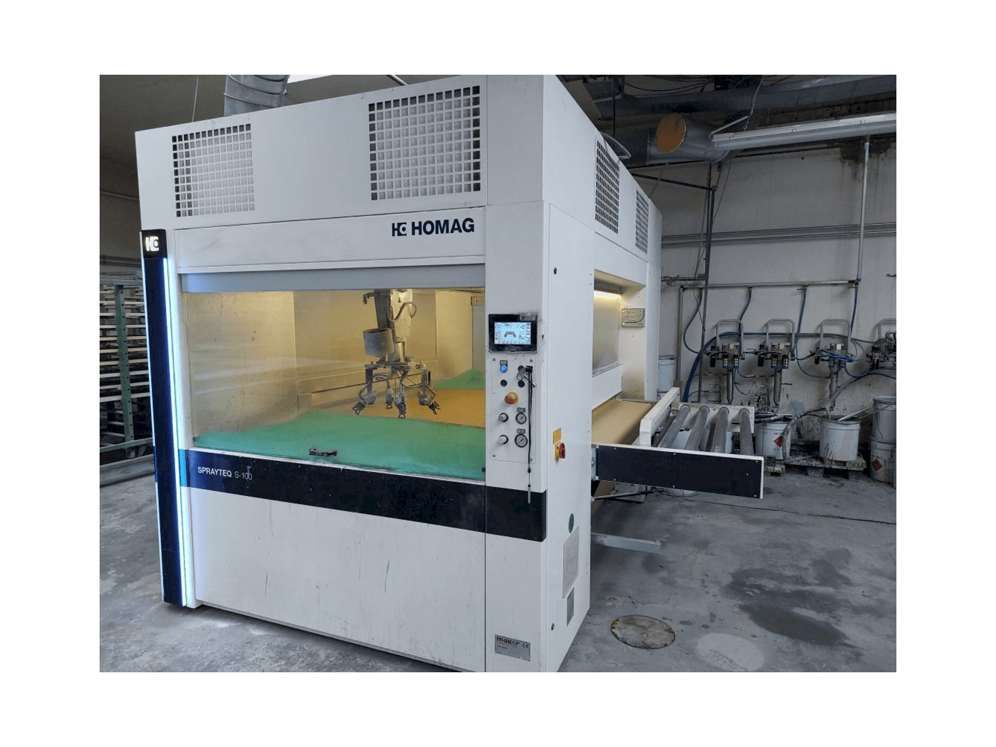 Вид станка HOMAG SPRAYTEQ S-100 спереди
