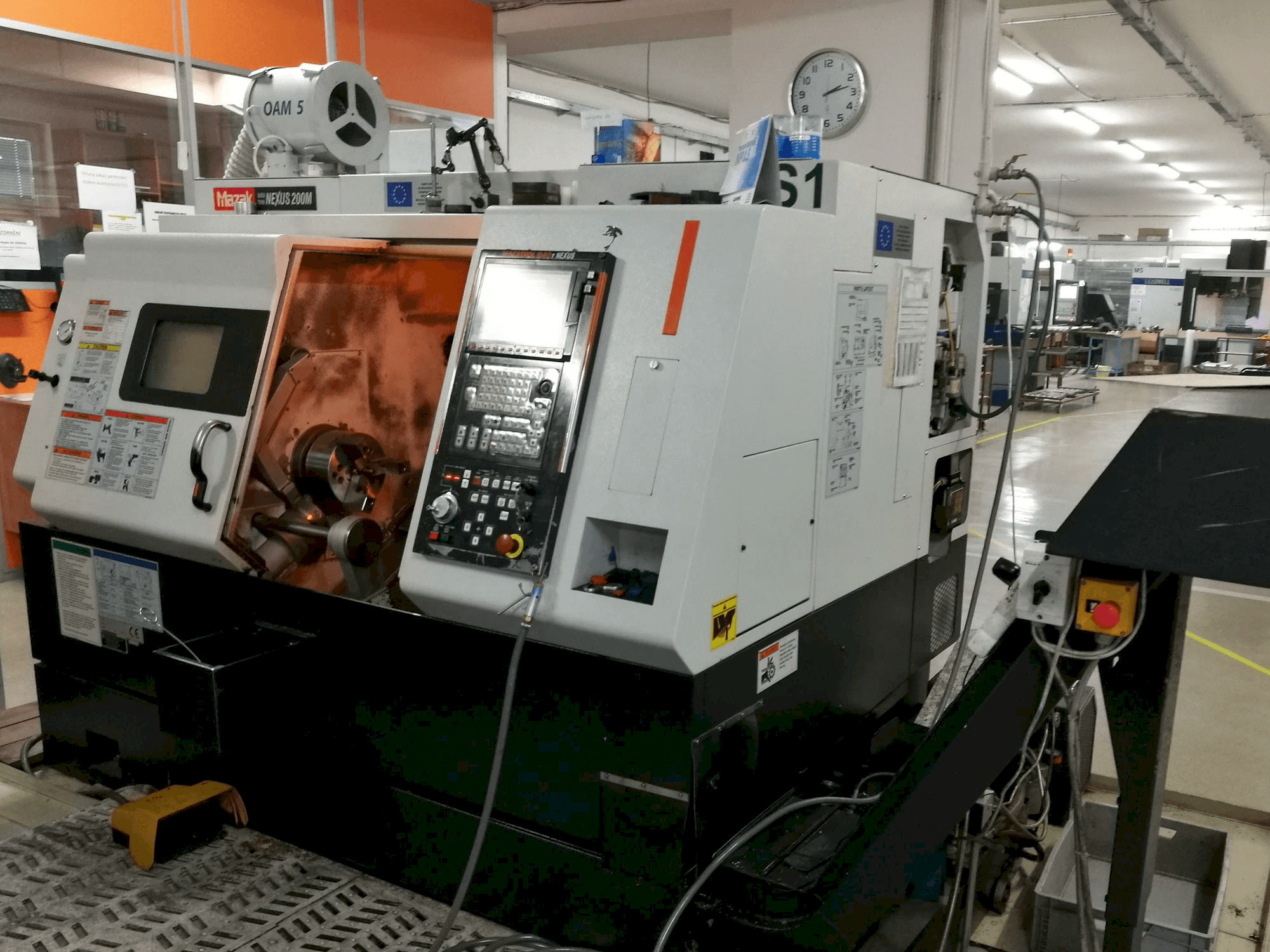 Front view of Mazak QTN-200M machine