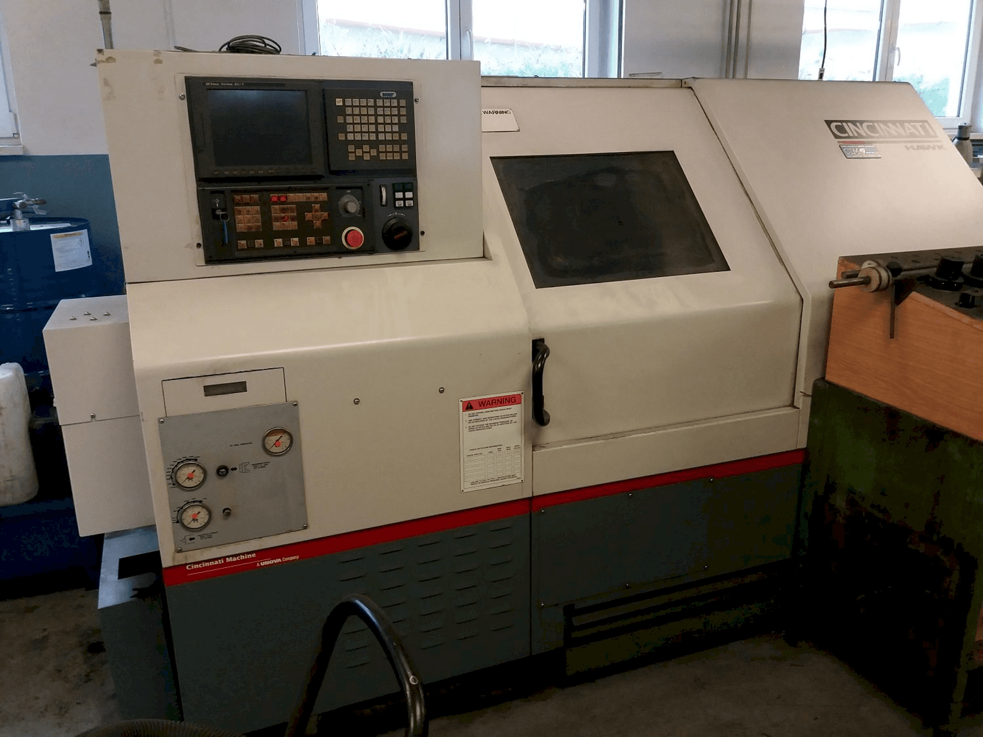 Front view of Cincinnati HAWK-200M machine