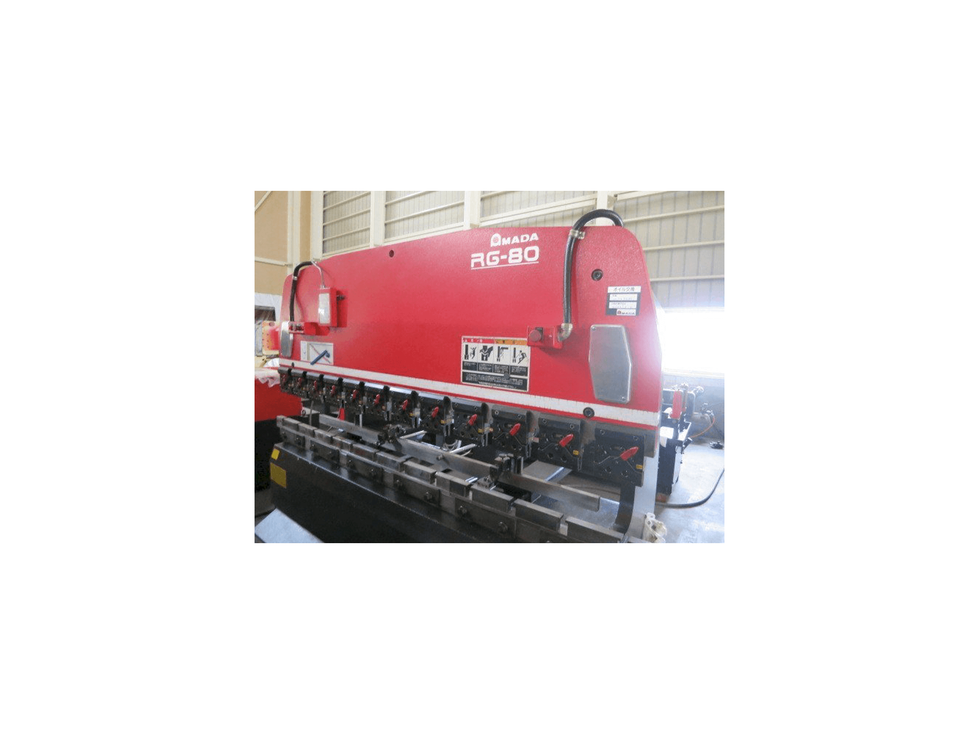 Front view of AMADA RG-80 ABG machine