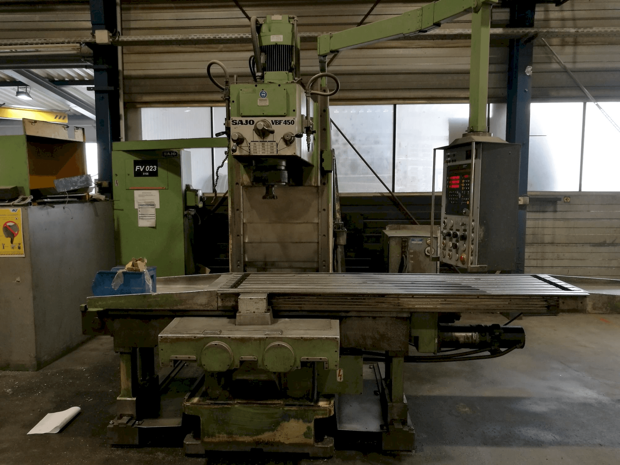 Front view of SAJO VBF450 machine