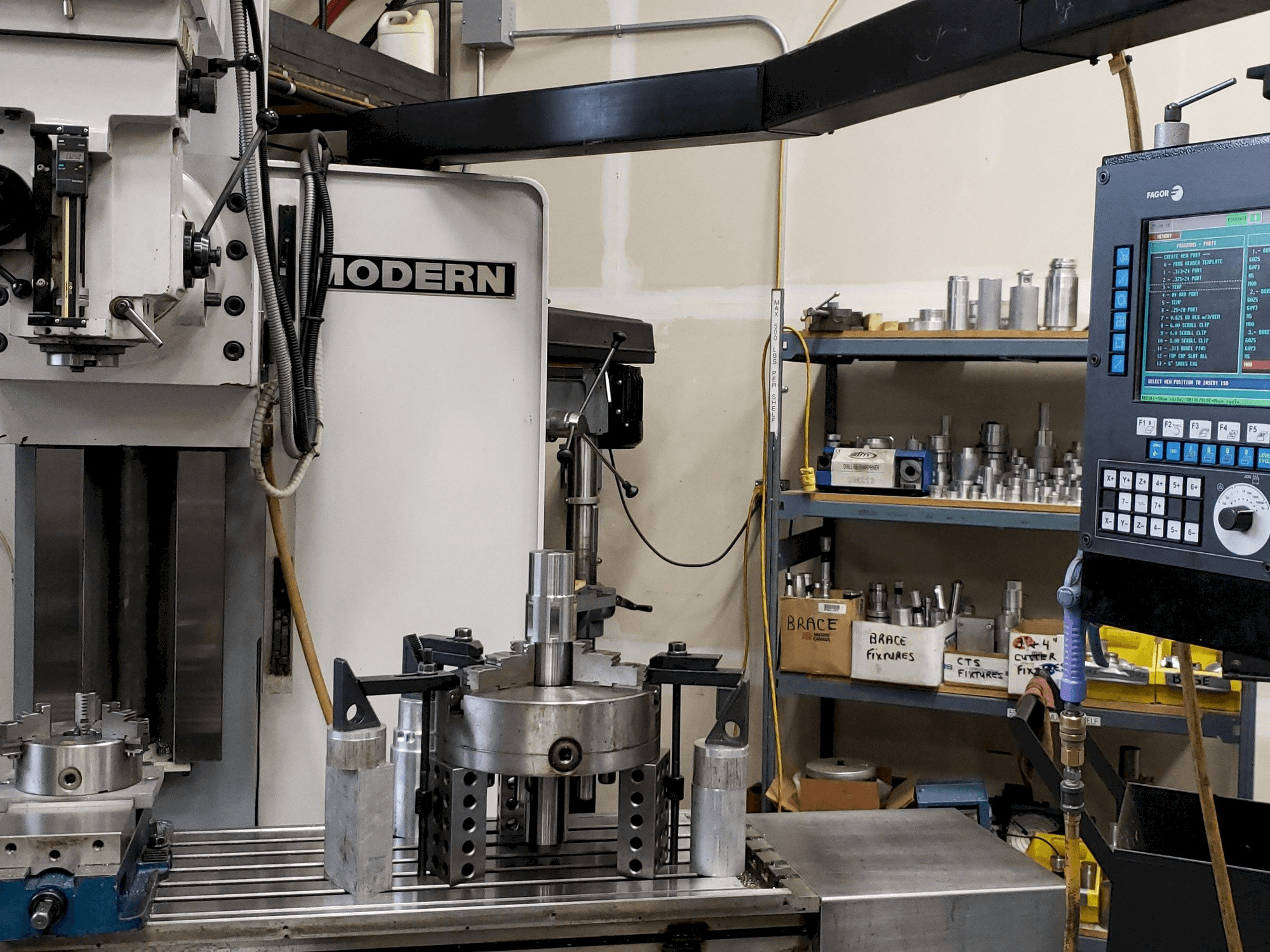 Front view of Modern MB 20 machine