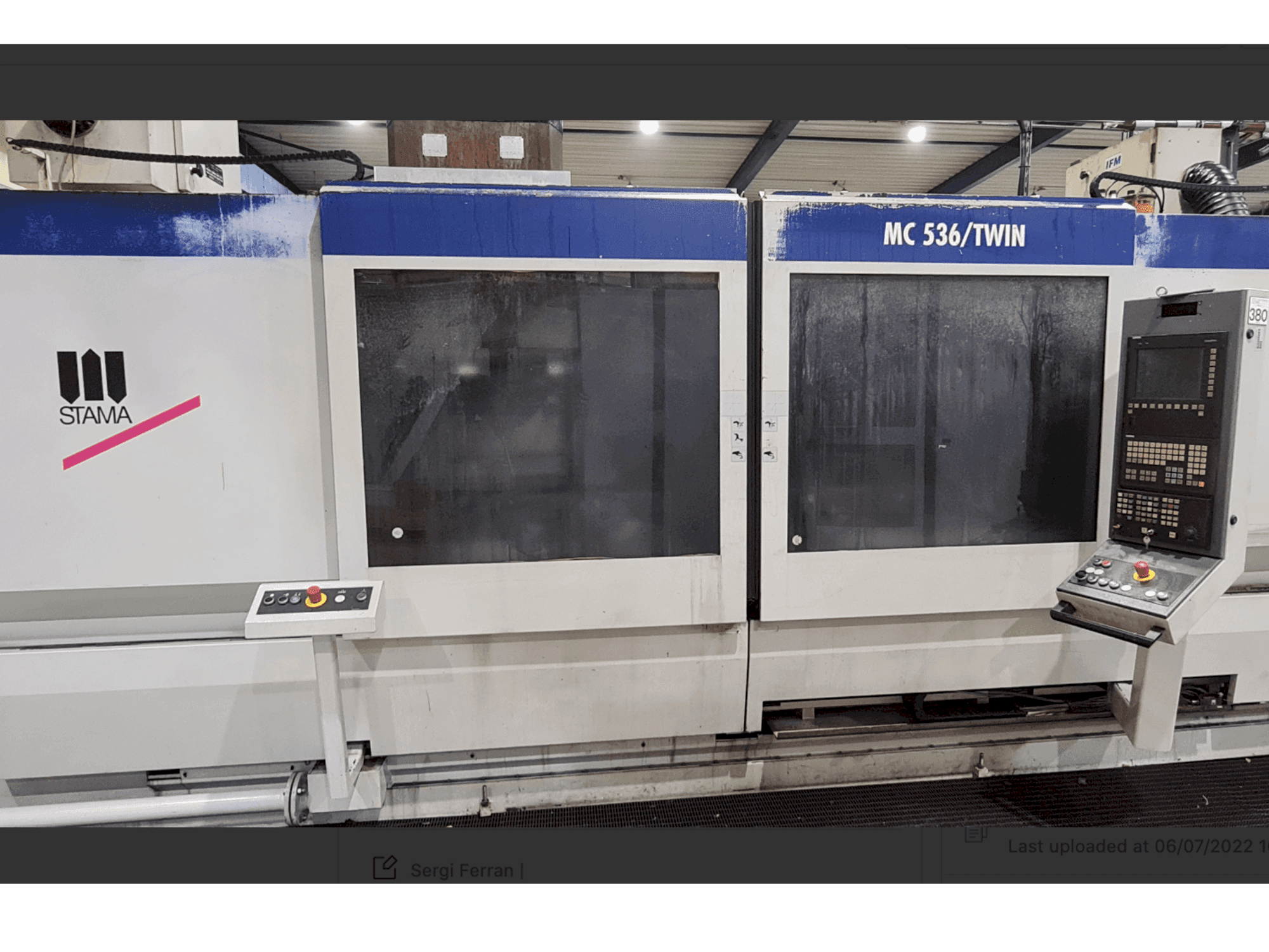 Вид станка STAMA MC536/Twin спереди