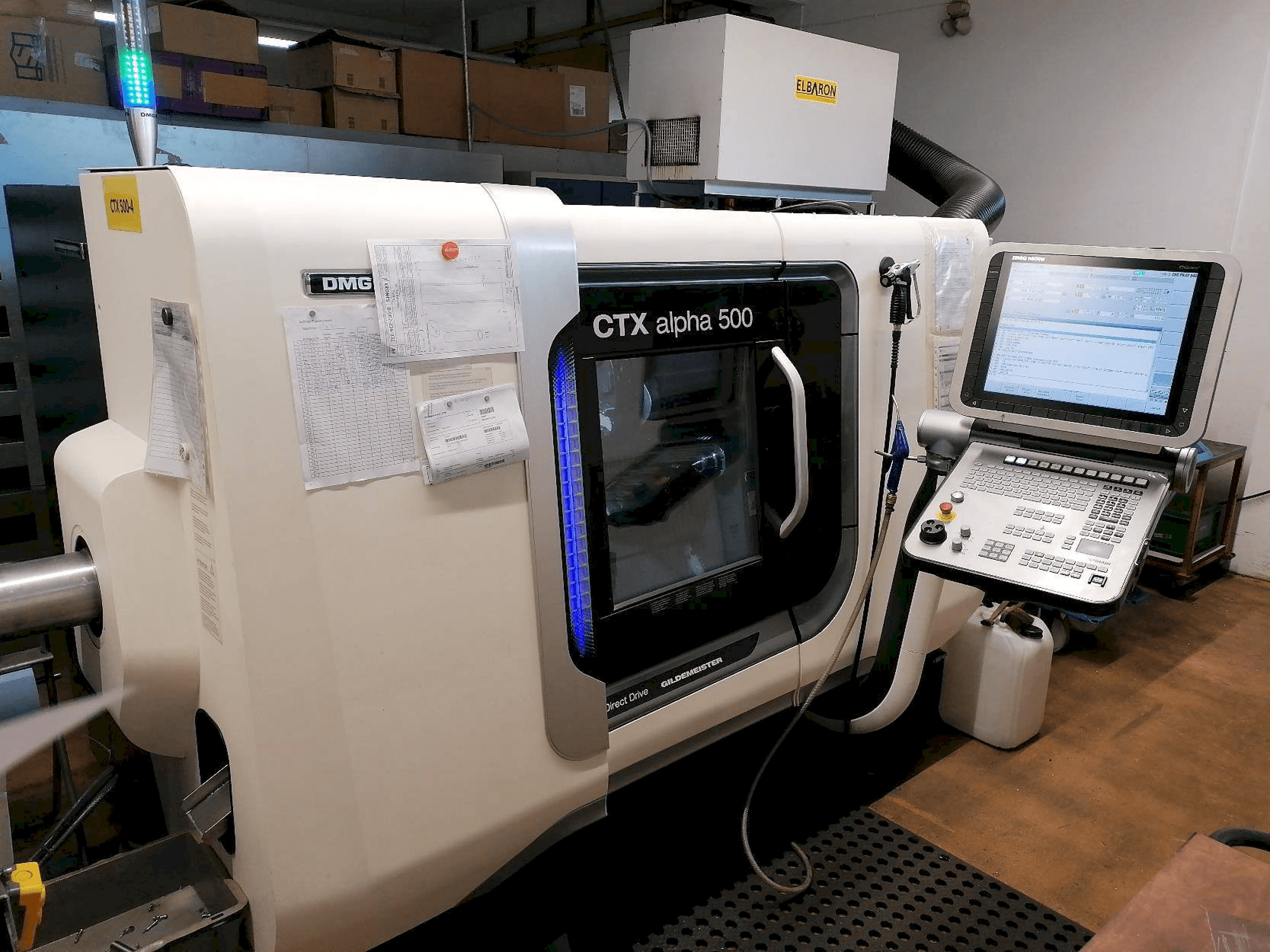 Вид станка DMG CTX Alpha 500 спереди