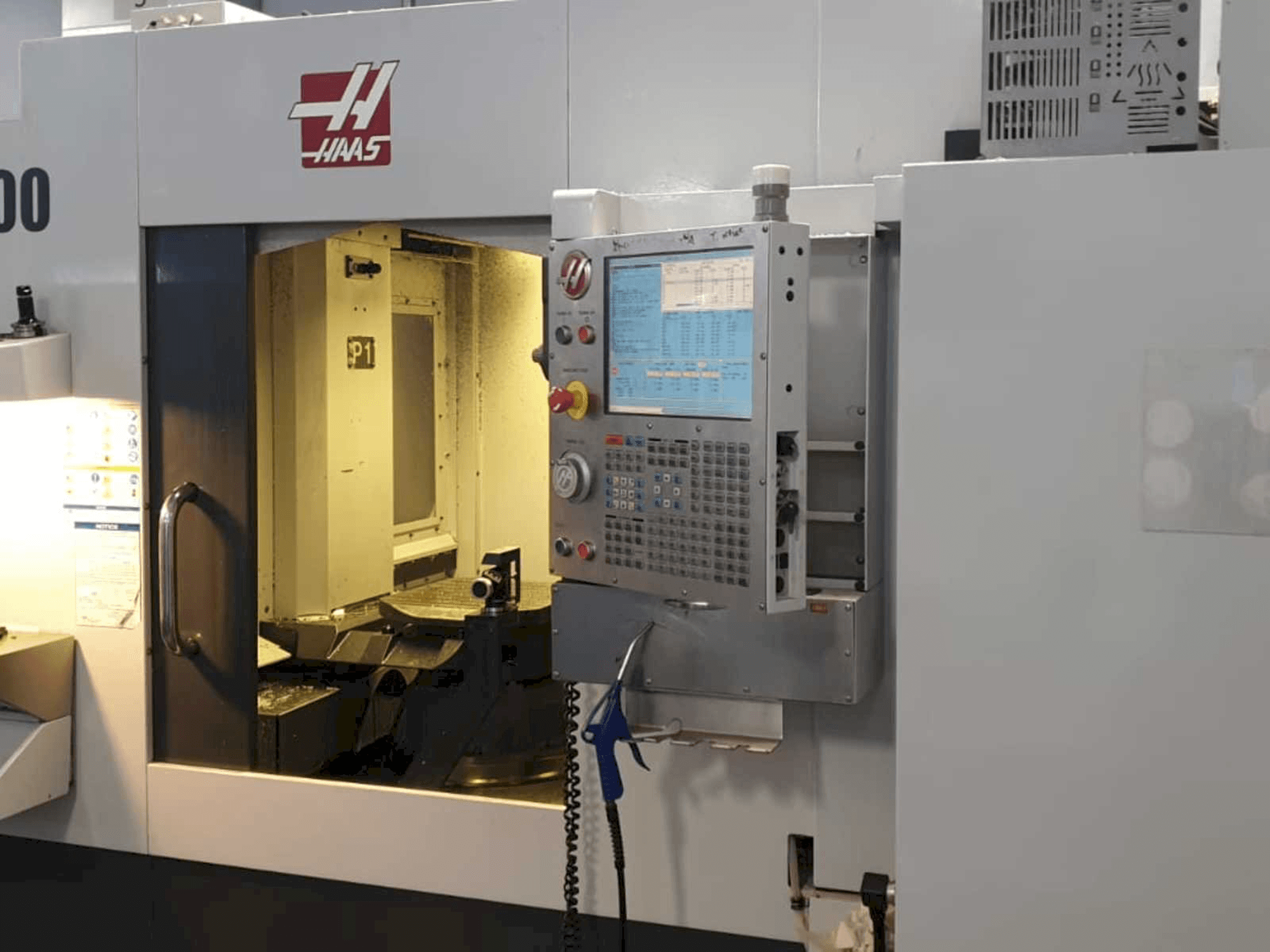 Front view of HAAS EC400 machine