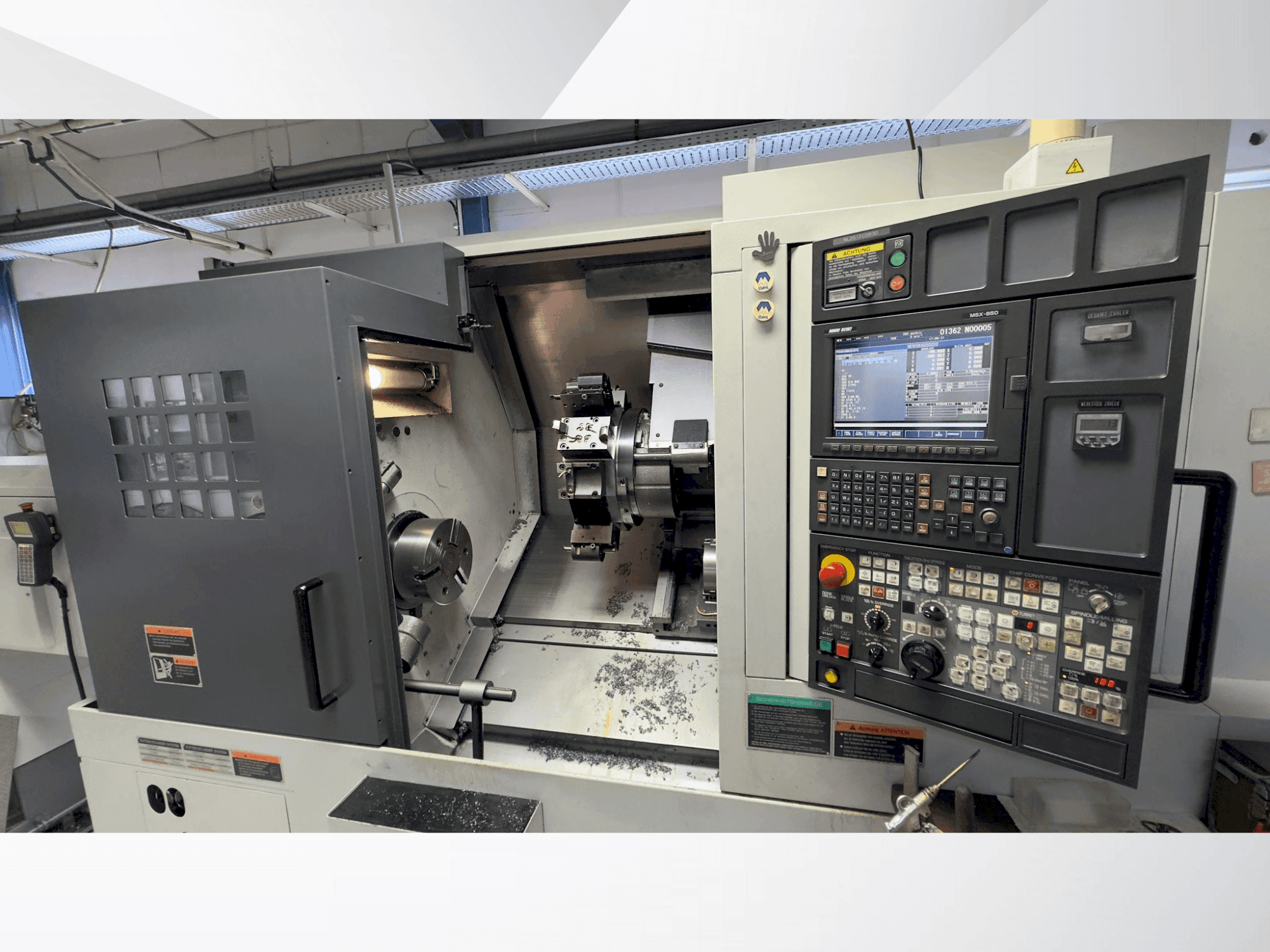 Вид станка MORI SEIKI NL 2500 SY/700 спереди