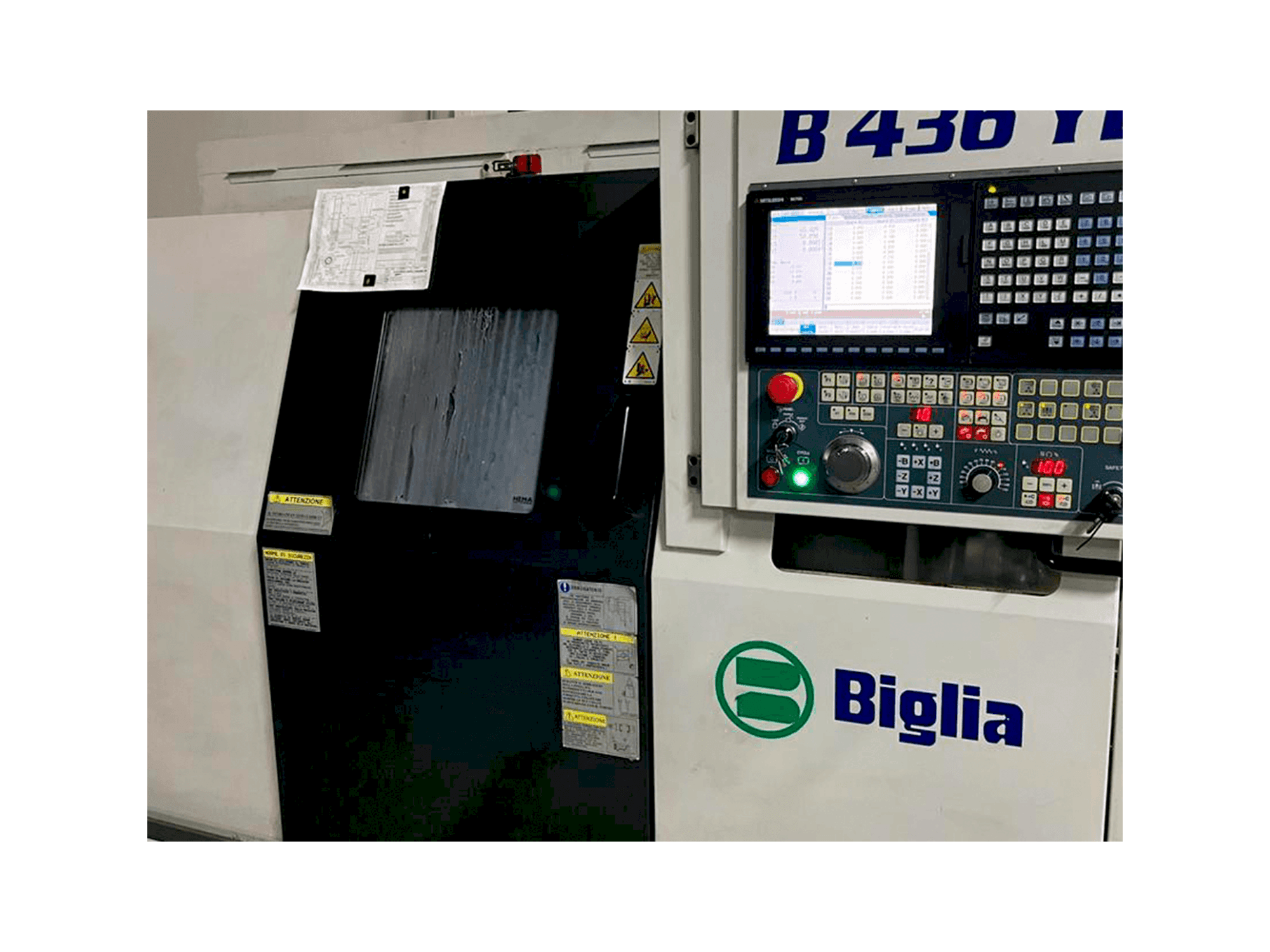 Вид станка Biglia B436 Y2 спереди