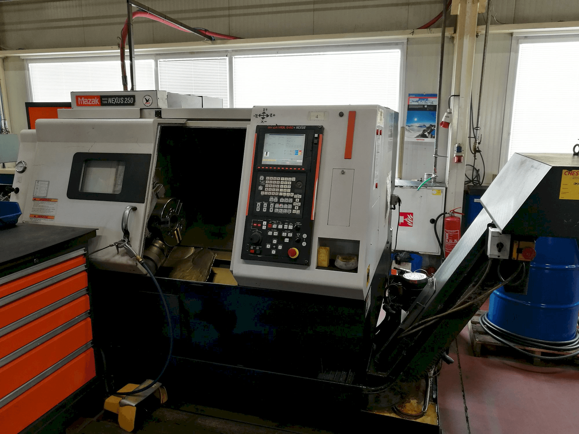 Front view of Mazak Nexus 250 machine