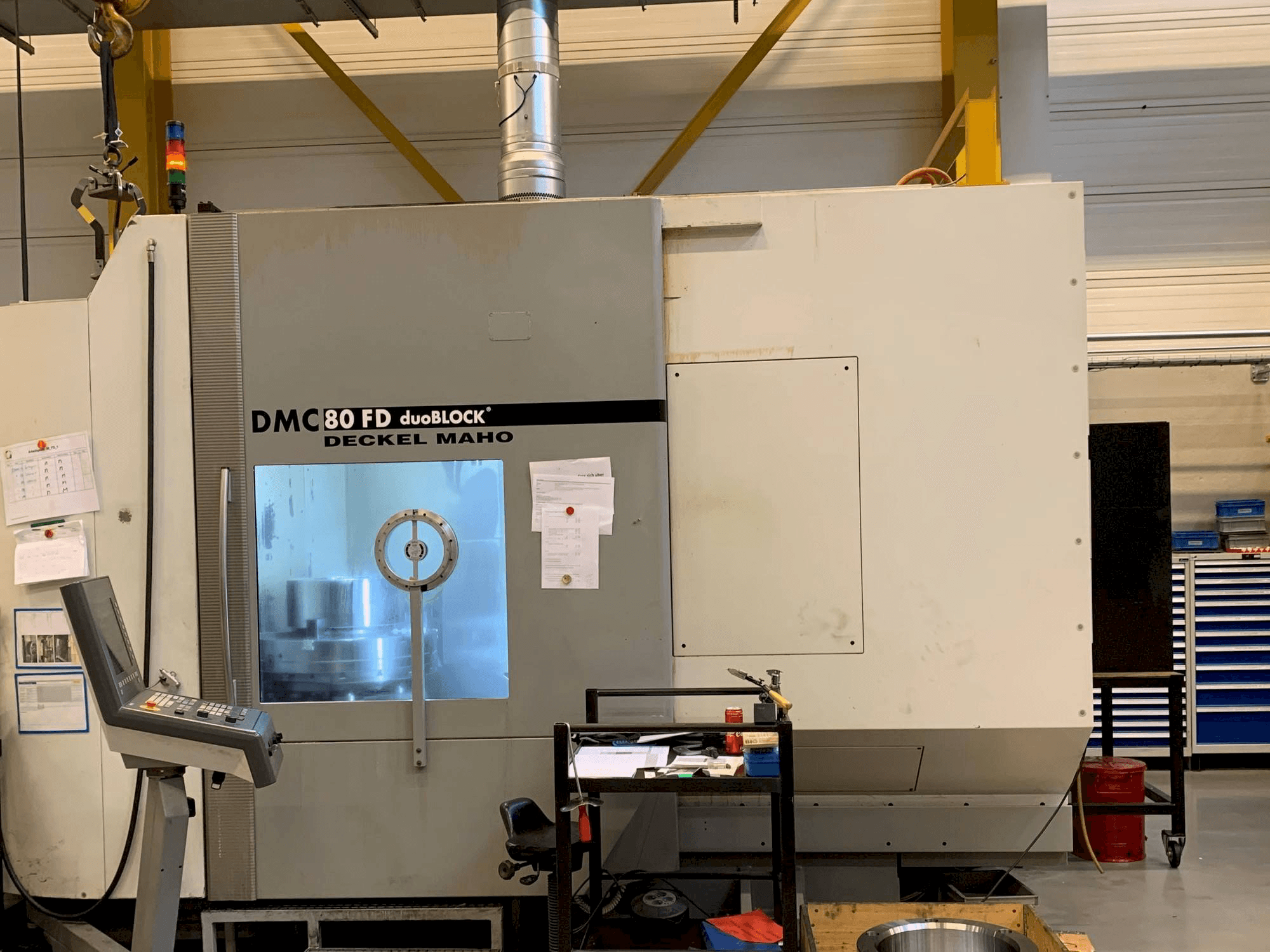 Front view of DECKEL MAHO DMC 80 FD duoBLOCK machine