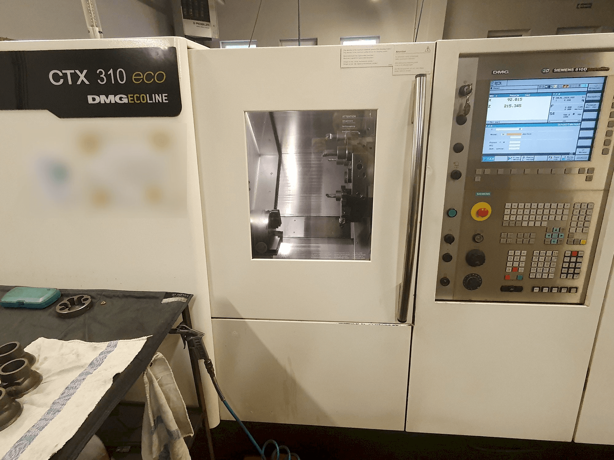 Вид станка DMG GILDEMEISTER ecoline CTX 310 eco V3 спереди