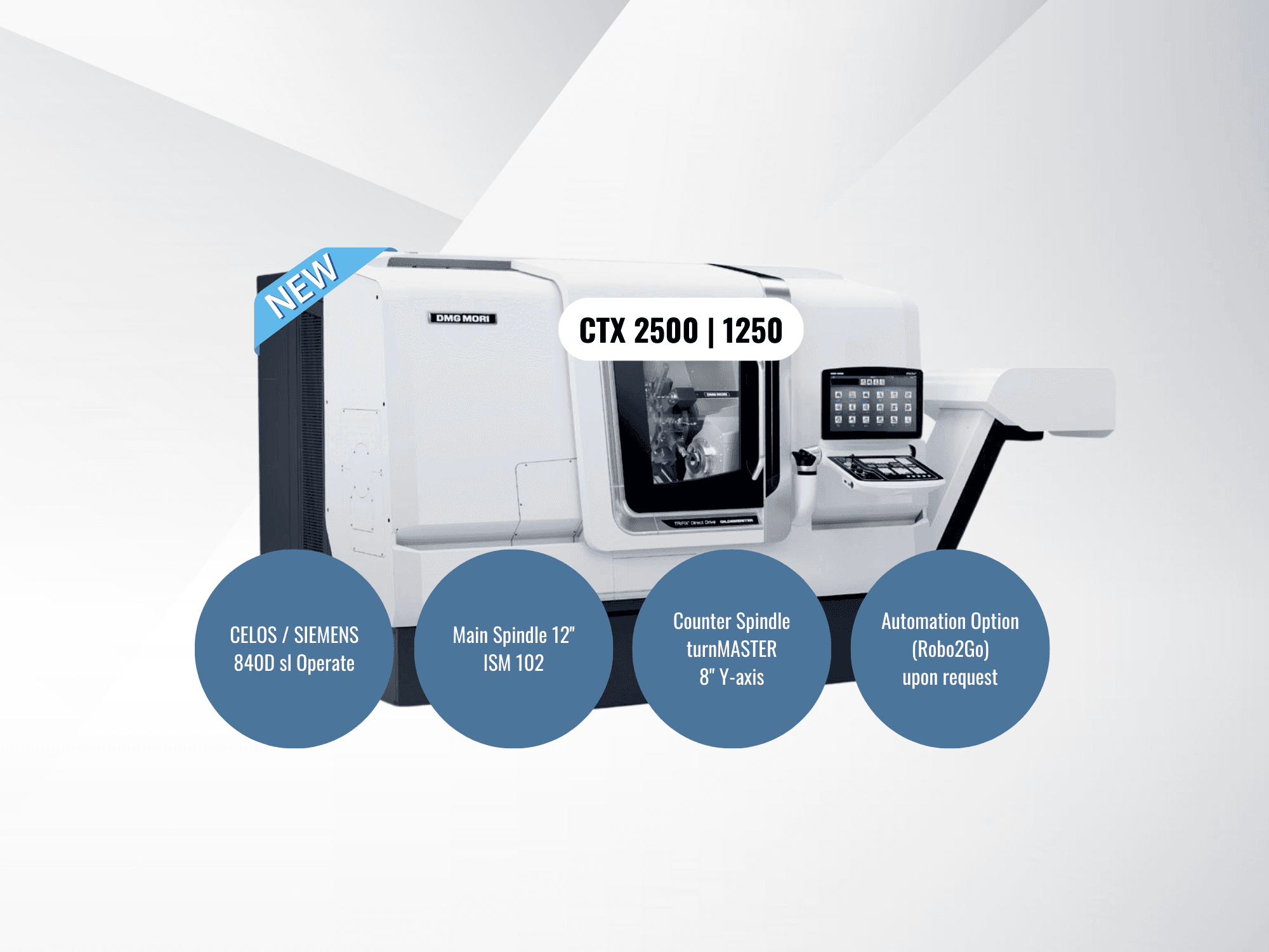 Вид станка DMG MORI CTX 2500/1250 спереди