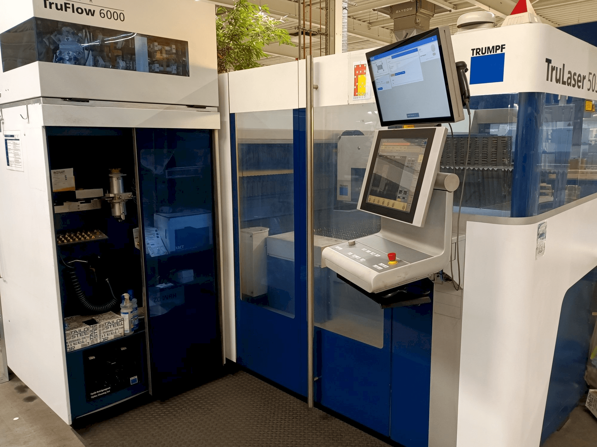 Вид станка TRUMPF TruLaser 5030 6,0kW Co2 + LiftMaster спереди