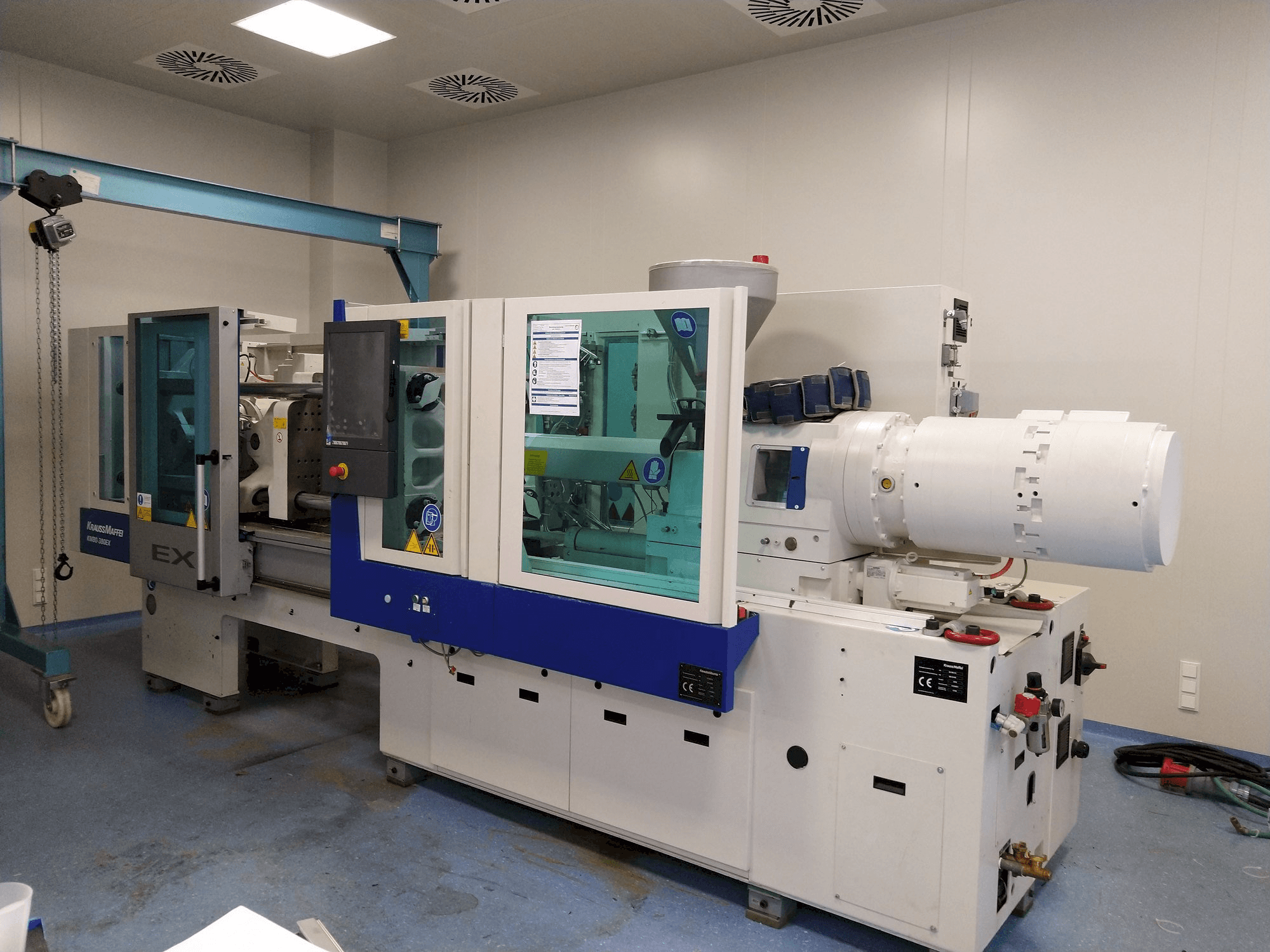 Front view of Krauss Maffei 80-380 EX machine