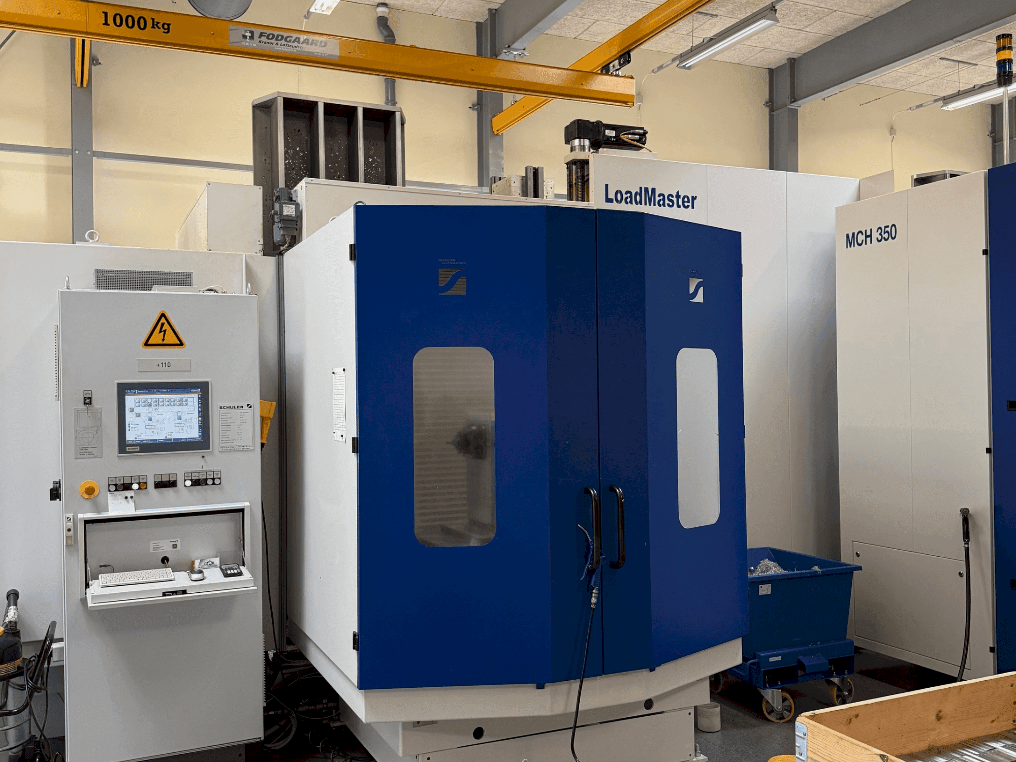 Вид станка HELLER MCH 300 + MCH 300 C + 22 pallet system спереди